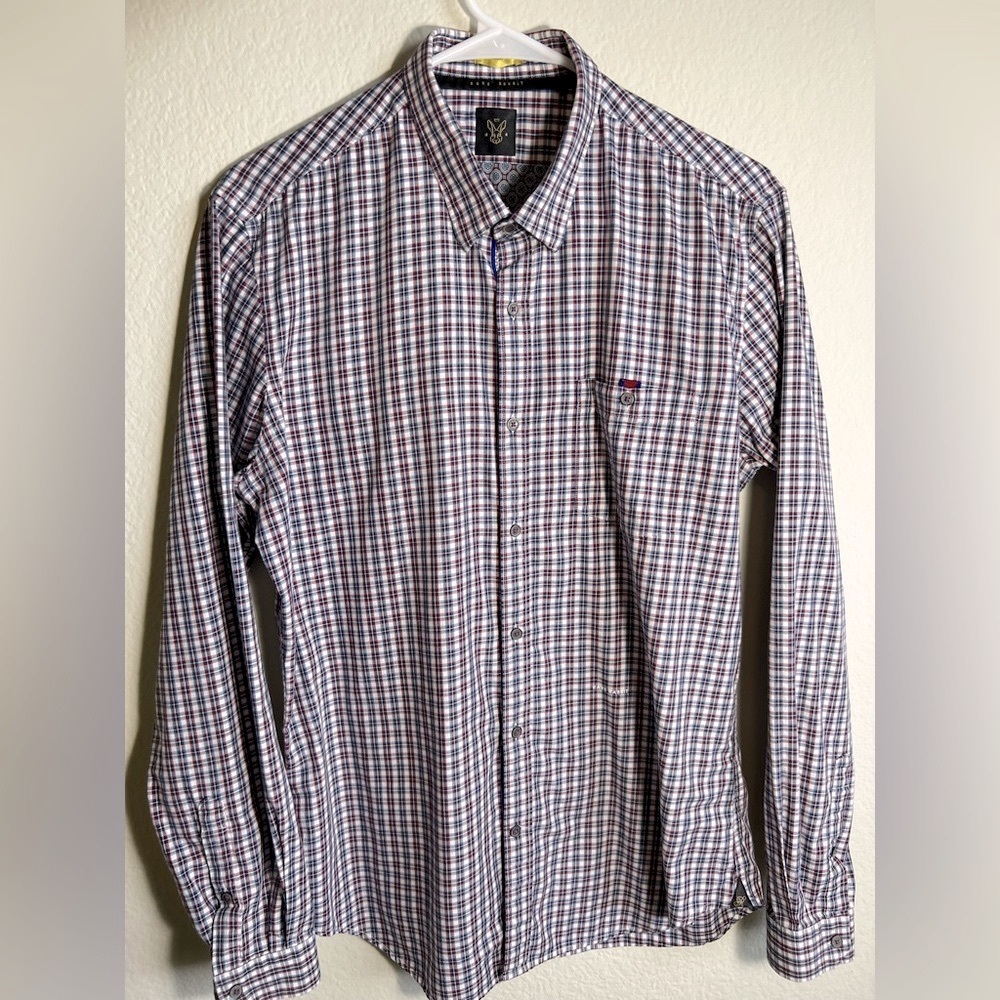 Rare Rabbit Men's Button Up Shirt, 100% Cotton